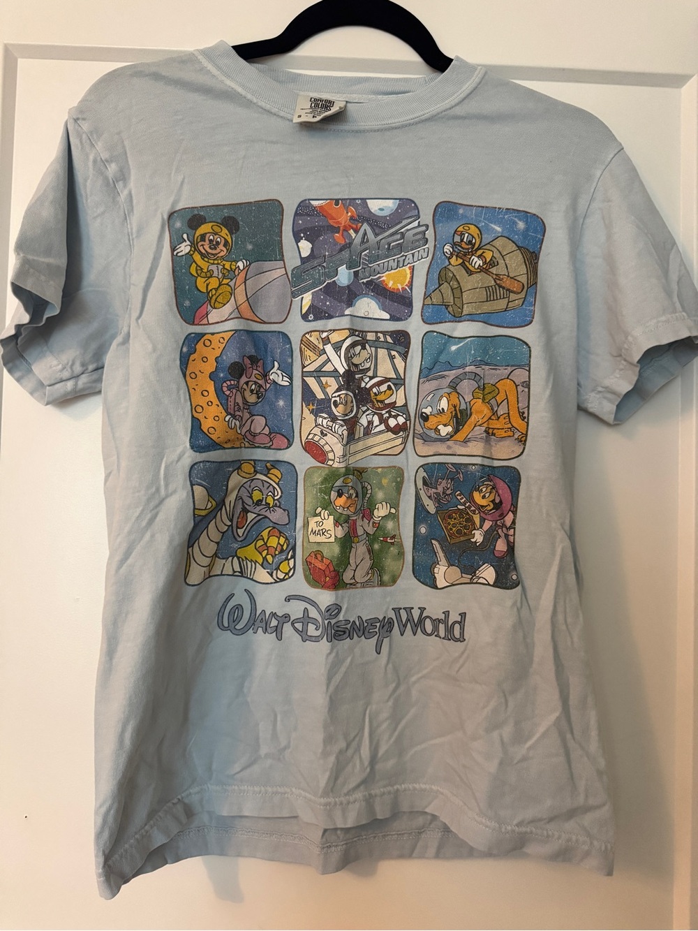 Disney Light Blue Graphic T-Shirt space mountain